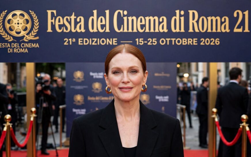 Julianne Moore Festa del Cinema di Roma 2026 Premio alla Carriera sul red carpet